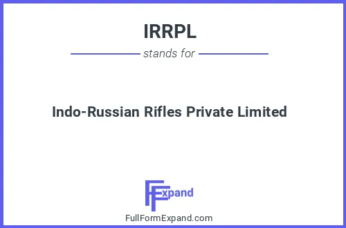 Full form of IRRPL