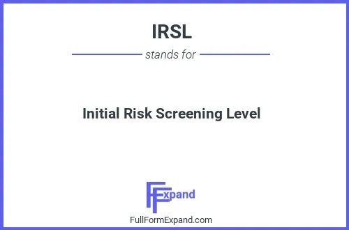 Full form of IRSL