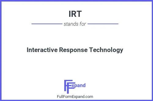 Full form of IRT