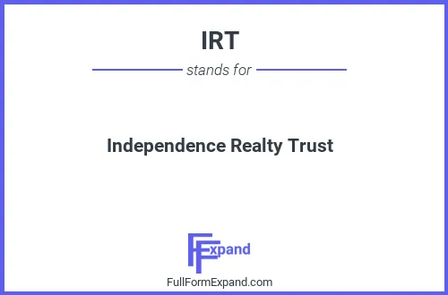 Full form of IRT