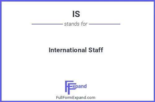 Full form of IS