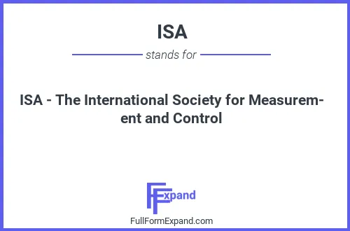 Full form of ISA