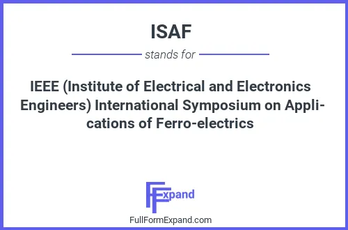 Full form of ISAF