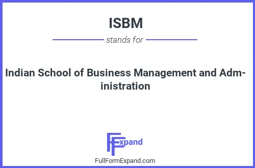 Full form of ISBM