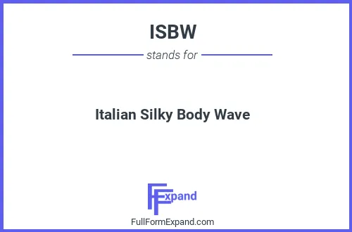 Full form of ISBW