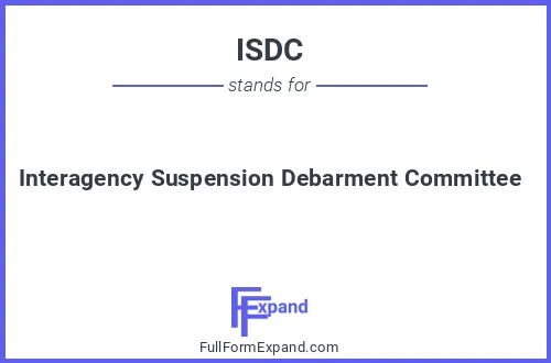 Full form of ISDC