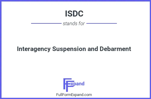 Full form of ISDC