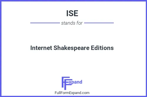 Full form of ISE