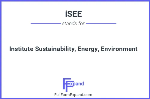 Full form of iSEE