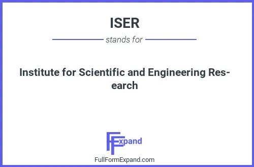 Full form of ISER