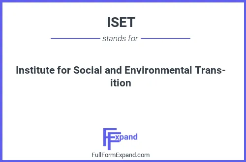 Full form of ISET