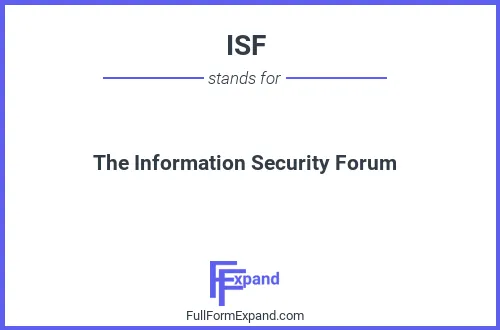 Full form of ISF
