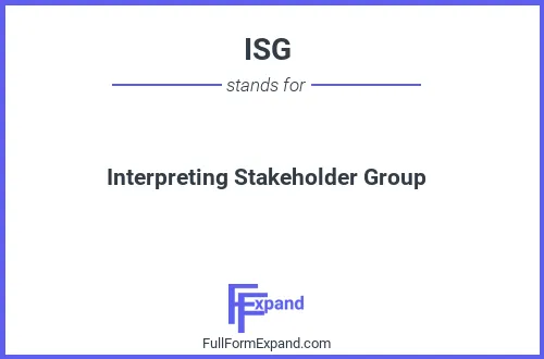 Full form of ISG
