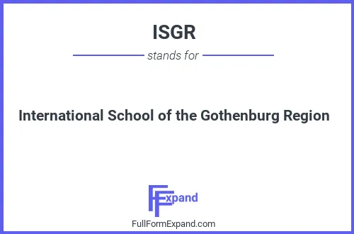 Full form of ISGR