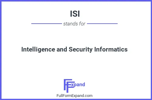 Full form of ISI