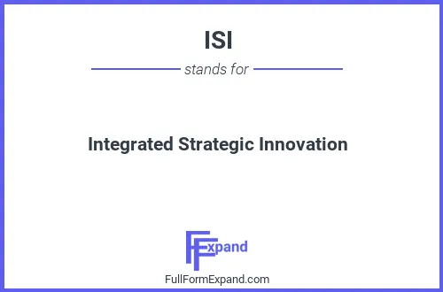 Full form of ISI