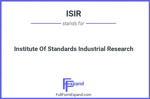 Full form of ISIR