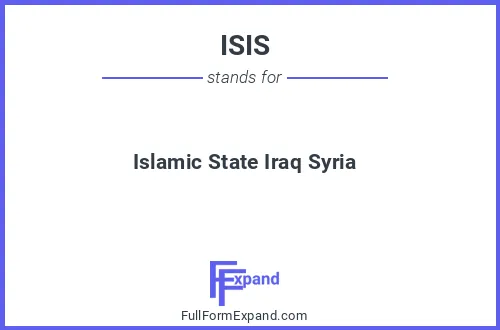 Full form of ISIS