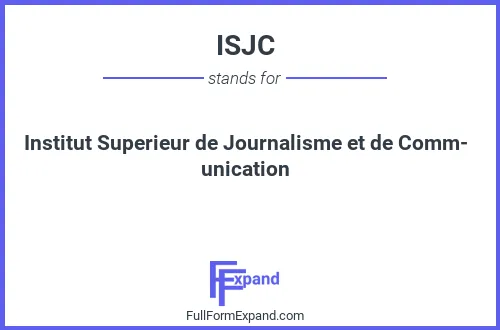 Full form of ISJC