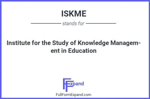 Full form of ISKME
