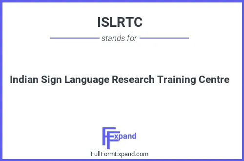 Full form of ISLRTC