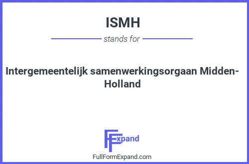 Full form of ISMH