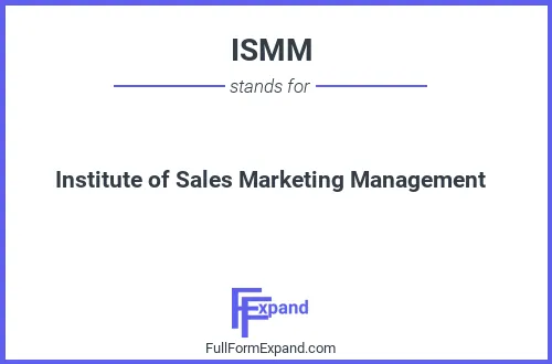 Full form of ISMM