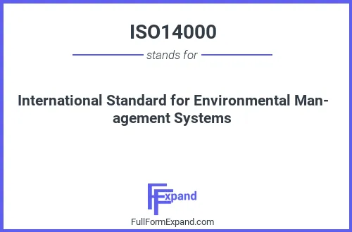 Full form of ISO14000