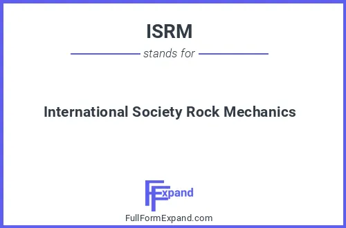 Full form of ISRM