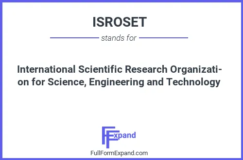Full form of ISROSET