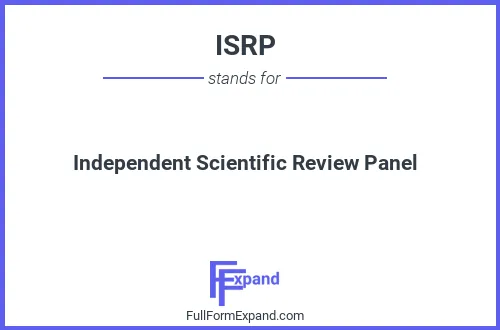 Full form of ISRP