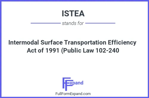 Full form of ISTEA