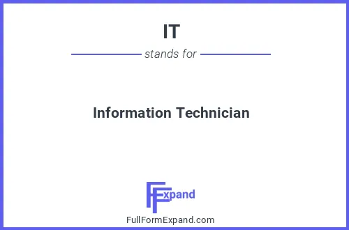 Full form of IT