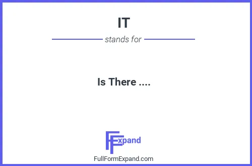 Full form of IT