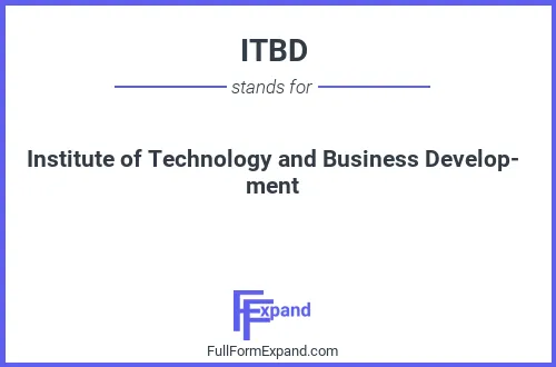 Full form of ITBD