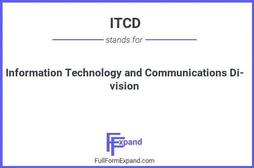 Full form of ITCD