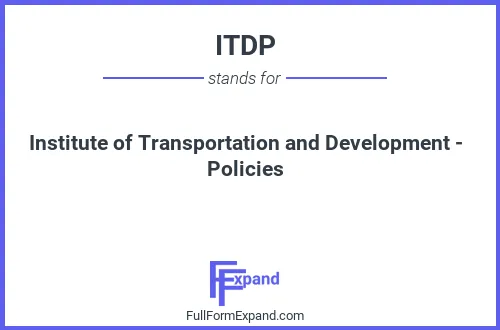 Full form of ITDP
