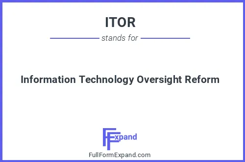 Full form of ITOR