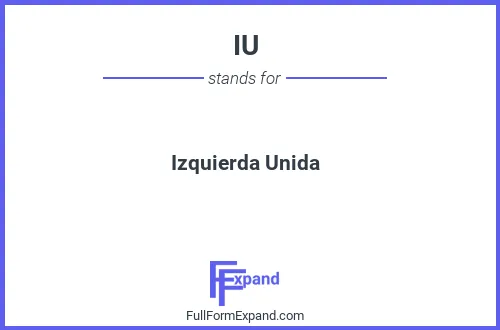 Full form of IU