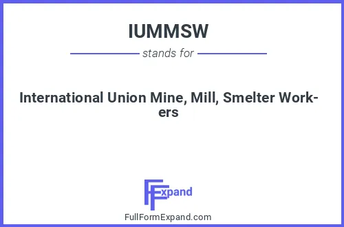 Full form of IUMMSW