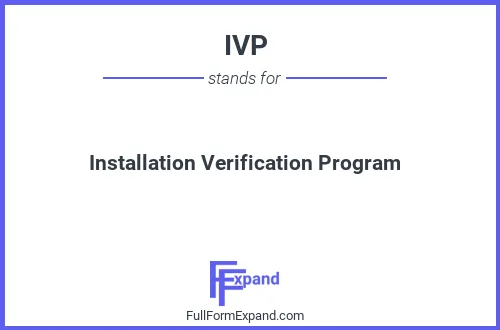 Full form of IVP