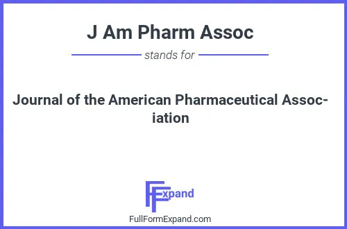 Full form of J Am Pharm Assoc