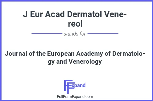 Full form of J Eur Acad Dermatol Venereol