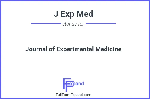 Full form of J Exp Med