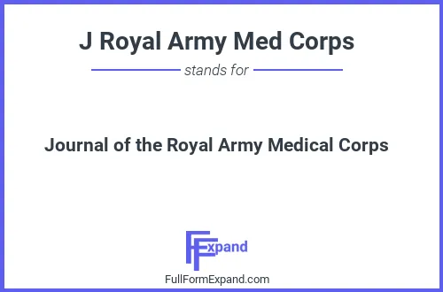 Full form of J Royal Army Med Corps