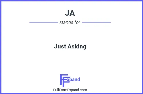 Full form of JA