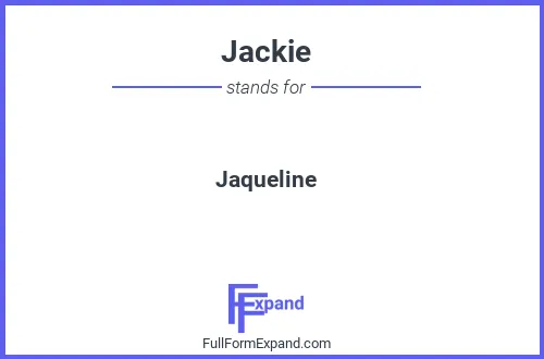 Full form of Jackie