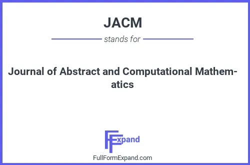 Full form of JACM