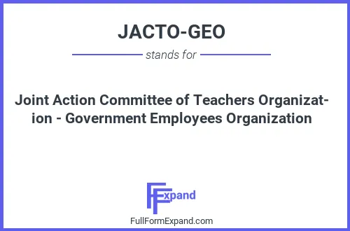 Full form of JACTO-GEO