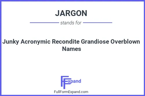 Full form of JARGON